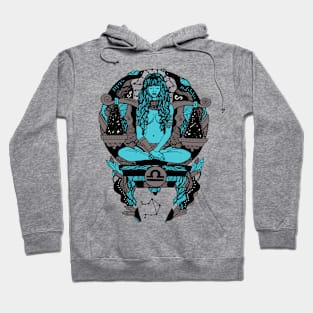 Blue Grey Libra Beauty Hoodie